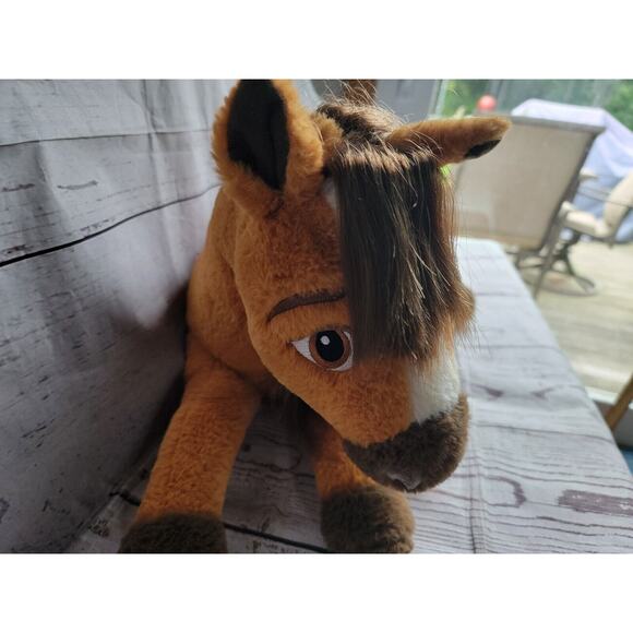 SPIRIT Plush Horse Large 20 Inch Brown Laying Stuffed Animal Dreamworks Show - Picture 3 of 8